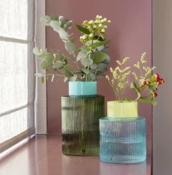 Remember - Vase - Groove S - Blå