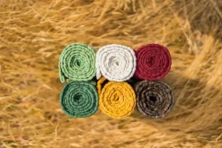 Rug Solid - Bomuldstæppe, amber - 65x135 cm.