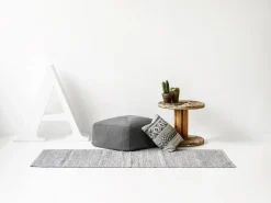 Rug Solid - Bomuldstæppe, light grey - 60x90 cm - lysegrå