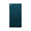 Rug Solid - Bomuldstæppe, petroleum - 75x300 cm.
