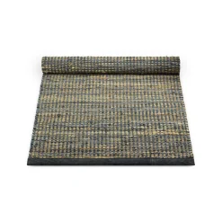 Rug Solid - Tæppe jute læder, graphite - 75x200 cm.