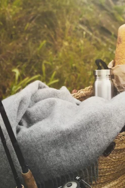 Silkeborg Uldspinderi - Plaid - Athen - Dark Nordic Grey / Mørke Grå - 130x200 cm