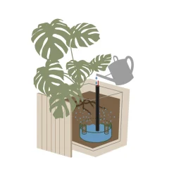 SQUARELY COPENHAGEN - Plantekasse - Unfold SQUARE TALL - Forest - 47 x 52 x 70cm