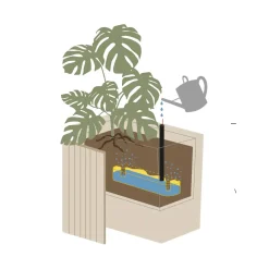 SQUARELY COPENHAGEN - Plantekasse - Unfold WIDE - Forest Green - 77 x 33 x 40 cm