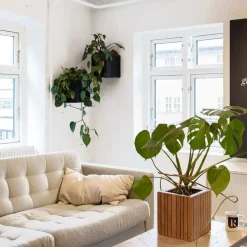 SQUARELY COPENHAGEN - Plantekasse - GrowON - Mørk Eg - 22 x 22 x 24 cm