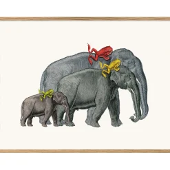 The Dybdahl - Plakat 30x40 cm. - Elephants and Frogs - Papir