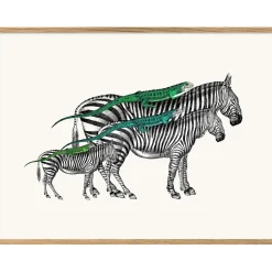 The Dybdahl - Plakat 30x40 cm. - Zebras and Lizards - Papir