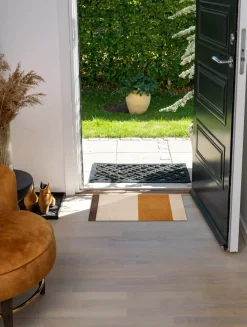 Tica Copenhagen - Løber - Stripes Horizon - Ivory-Dijon-Brown - 90x200 cm