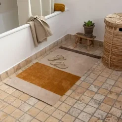 Tica Copenhagen - Løber - Stripes Horizon - Ivory-Dijon-Brown - 90x200 cm