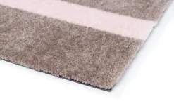 Tica Copenhagen - Smudsmåtte - Stripes Vertical - Sand/Lyserød - 67x120 cm