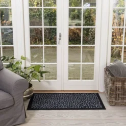 Tica Copenhagen - Smudsmåtte - Footwear - Sort/grå - 67x120 cm