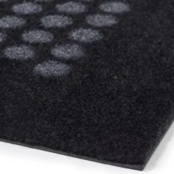 Tica Copenhagen - Smudsmåtte - Dots - Sort/grå - 60x90 cm