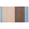 Tica Copenhagen - Smudsmåtte - Stripes Horizon - Lyseblå/Ivory/Sand - 67x120 cm