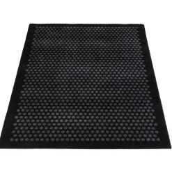 Tica Copenhagen - Smudsmåtte - Dots - Sort/grå - 90x130 cm