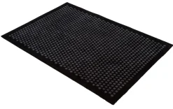 Tica Copenhagen - Smudsmåtte - Dots - Sort/grå - 90x130 cm