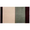 Tica Copenhagen - Smudsmåtte - Stripes Horizon - Grøn/Ivory/Bordeaux - 60x90 cm
