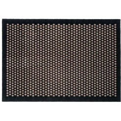 Tica Copenhagen - Smudsmåtte - Dots - Sort/Sand - 90x130 cm