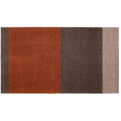 Tica Copenhagen - Smudsmåtte - Stripes Horizon - Brun/Sand/Terracota - 40x60 cm