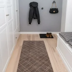 Tica Copenhagen - Smudsmåtte - Lines - Sand - 67x200 cm