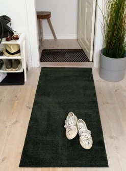 Tica Copenhagen - Smudsmåtte - Ensfarvet - Mørkegrøn - 90x130 cm