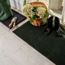 Tica Copenhagen - Smudsmåtte - Ensfarvet - Mørkegrøn - 90x130 cm