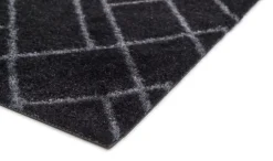 Tica Copenhagen - Smudsmåtte - Lines - Sort/grå - 40x60 cm