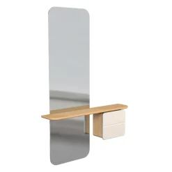 Umage - Entrespejl - One More Look - Hvid og Eg