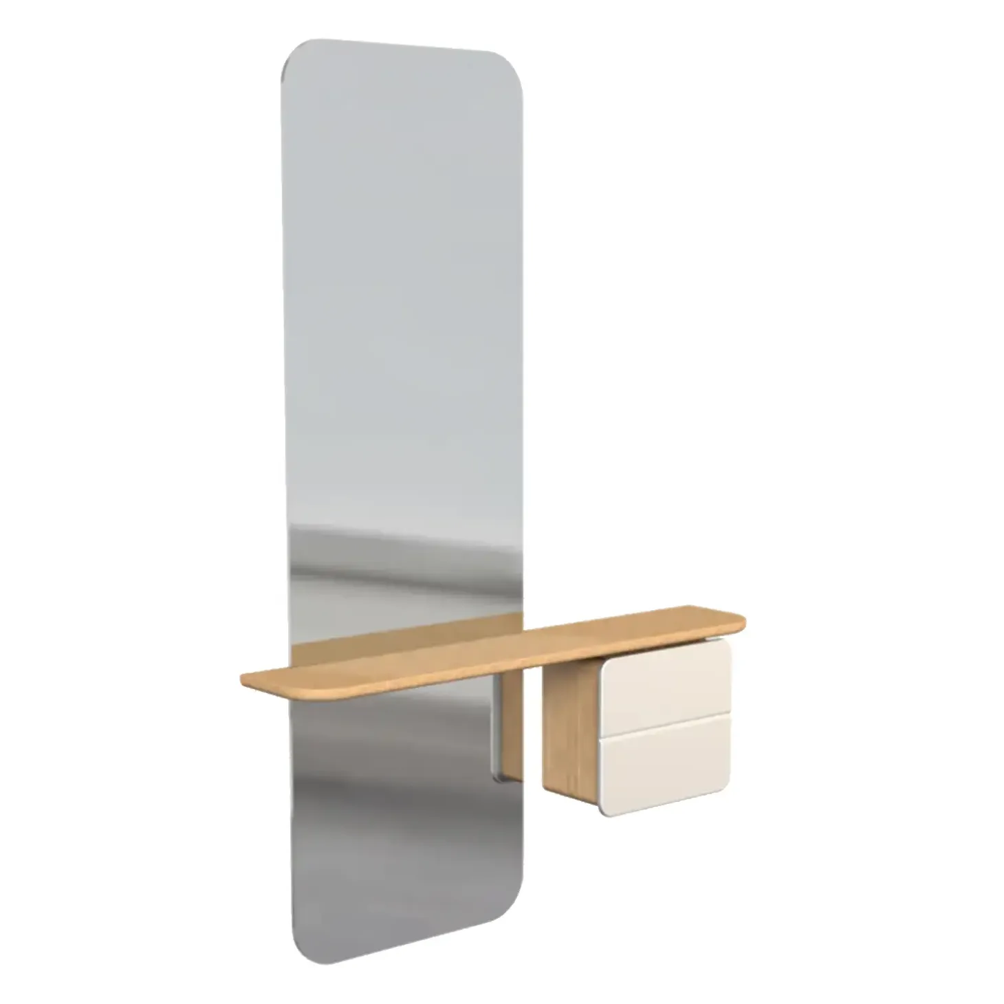 Umage - Entrespejl - One More Look - Hvid og Eg