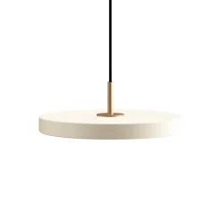 Umage - Loftlampe pendel - Asteria - Messing/Hvid - Pearl white - Mini Ø31 cm