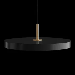 Umage - Loftlampe pendel m/ messingtop - Asteria - Sort - Medium Ø43 cm