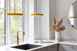 Umage - Pendel - Asteria - Ståltop/Saffron yellow - Mini Ø31 cm