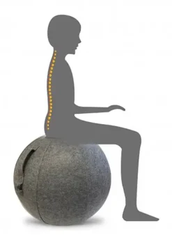 UNILUX - Ergonomisk Siddebold - ERGO SPHERE Balancebold - Grå