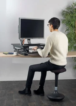 UNILUX - MOOVE TABURET - SORT/STÅL