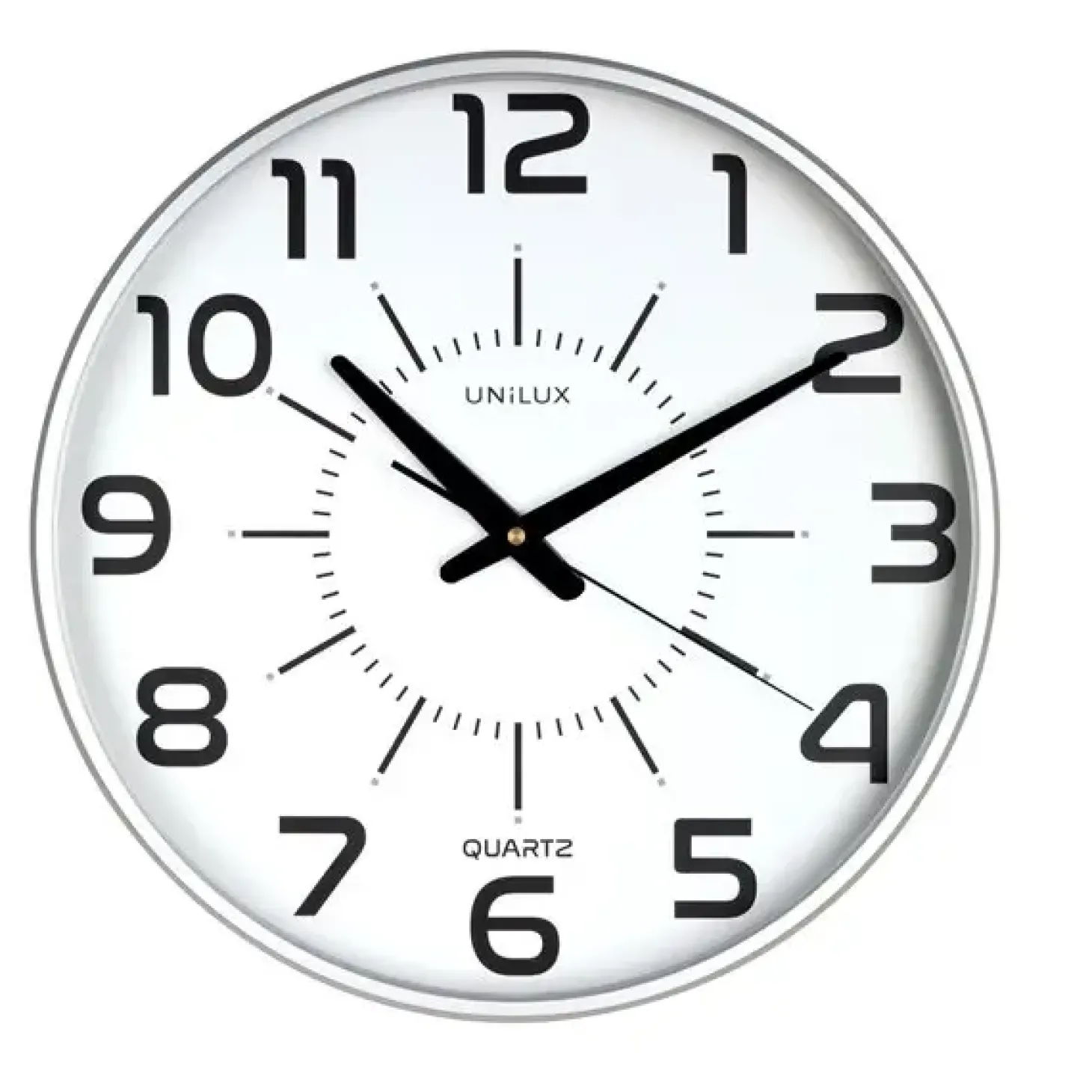 UNILUX - Væg Ur - MAXI POP - Sølv