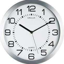 UNILUX - Væg Ur - MOON MED LYS - SØLV