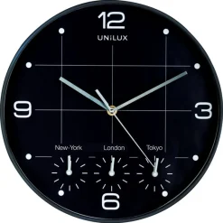 UNILUX - Væg Ur - ON-TIME - Sort