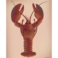 VISSEVASSE - Hummeren plakat - 30x40 cm