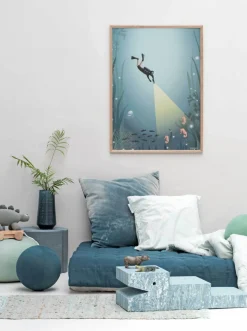 VISSEVASSE - Plakat - The Diver - 30x40 cm