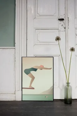 VISSEVASSE - Svømmeren plakat - 30x40 cm