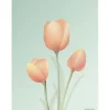 VISSEVASSE - Tulipaner plakat, mint - 30x40 cm