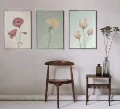 VISSEVASSE - Valmue plakat, meringue - 50x70 cm