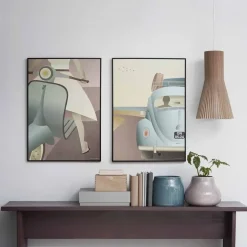 VISSEVASSE - Vespa-pigen plakat - 30x40 cm