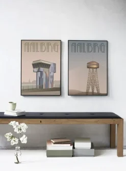 VISSEVASSE plakat - Aalborg Tårnet - 30x40 cm