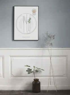 VISSEVASSE plakat - Eat good food - 50x70 cm