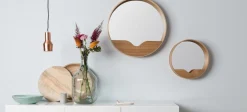 Zuiver - Rundt vægspejl Ø60 - Natur / eg